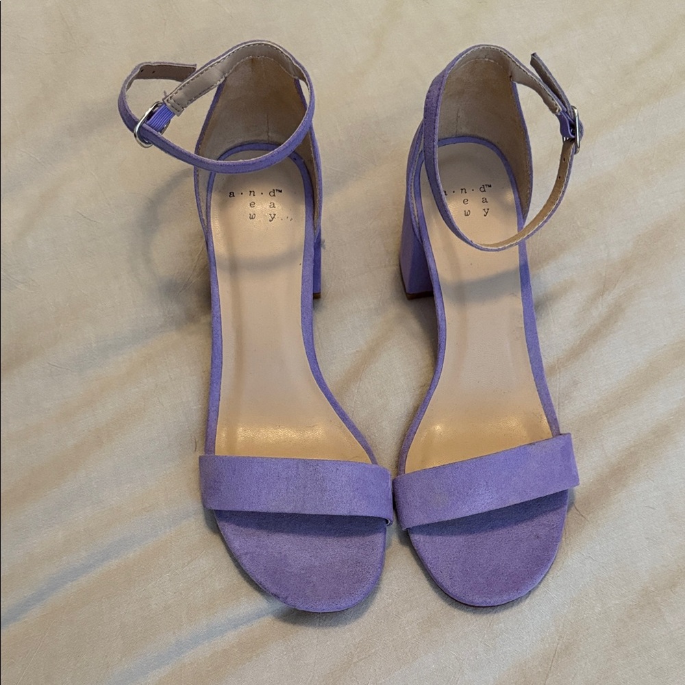 Purple Ankle Strap Heels - Picture 2 of 3